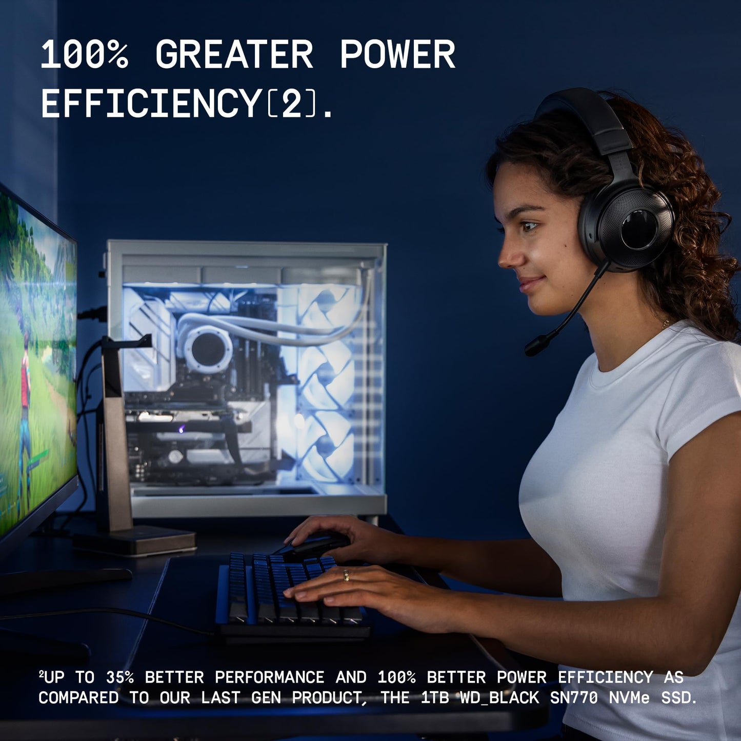 WD_BLACK SN7100 NVMe SSD 1 TB (High-Performance Gaming Storage, up to 7,250 MB/s read speed, PCIe Gen4, Energy Efficient) For desktop, laptop & handheld gaming consoles