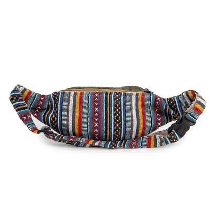 Freakmandu Unisex Hemp Fanny Pack - Boho Hippie Style, Handmade Hip Bag for Hiking, Running, Jogging, Men and Women, Safari.