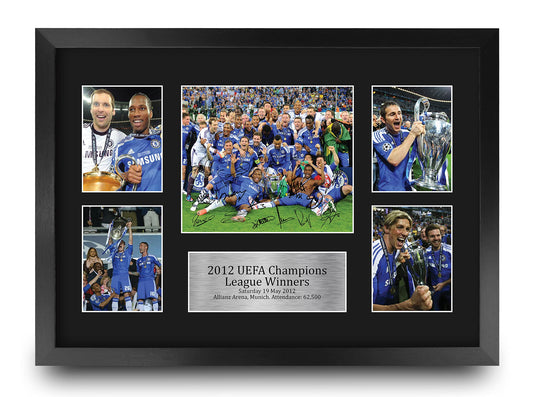 HWC Trading FR A3 Winners 2012 Printed Memorabilia Signed Autograph Photo Display For Football Fans And Supporters - A3 Framed