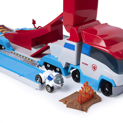PAW PATROL True Metal Launch'N Haul PAW Patroller with Robodog, for True Metal die-cast vehicles, 1:55 scale, toy suitable for children aged 3 years and up.