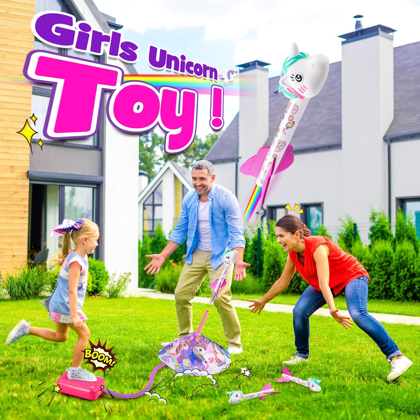 DejaNard toys for girls aged 3-9 years old. Rocket toys for kids ages 3-8, unicorn gifts for girls, outdoor toys, and Easter gifts.