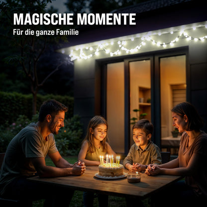 MONZANA® 200 LED string lights 20m Christmas tree outdoor indoor timer 8 modes dimmable remote control IP44 window decoration Christmas lighting cool white