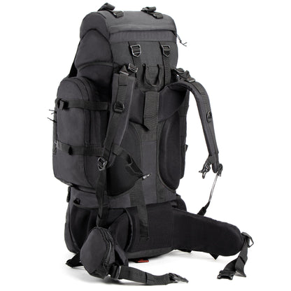 Tripole backpack Colonel 95 liters with detachable daypack - hiking, trekking, traveling, camping, waterproof, with breathable back panel, black.