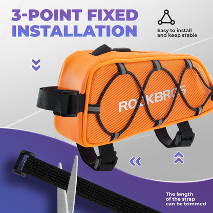 ROCKBROS bike bag for MTB road bike E-Bike 1L Reflective Orange