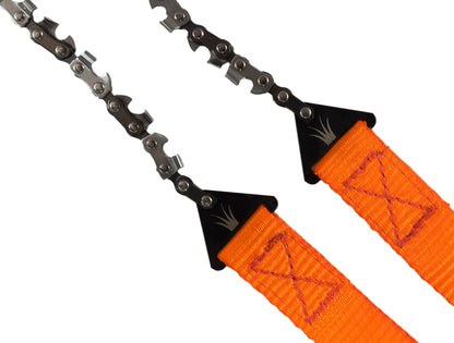 More bite with 33 carbon steel teeth - Nature is Adventure hand chainsaw with belt pouch - Premium survival branch saw garden saw for camping, garden, & outdoor accessories.