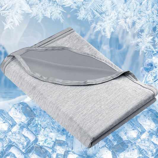 Nigecue Cooling Blanket 150 x 200cm, Self-cooling Summer Blanket with Arc-Chill Q-Max>0.5, Breathable Lightweight Duvet, 2 in 1 double-sided Throw Blanket Sofa Blanket Cooling Blanket for Sleeping