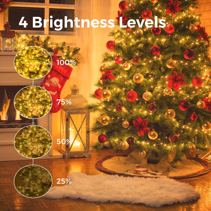 Outdoor string lights 50M, 500LED 8Modes Christmas tree string lights IP67 Weatherproof Sparkling fairy lights for Christmas decoration garden balcony decor room lighting weddings