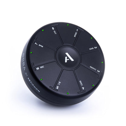 Artiphon Orba portable synthesizer looper MIDI controller for on-the-go, Black & Travel Case for the Orba synthesizer looper MIDI controller transport bag softshell, Black