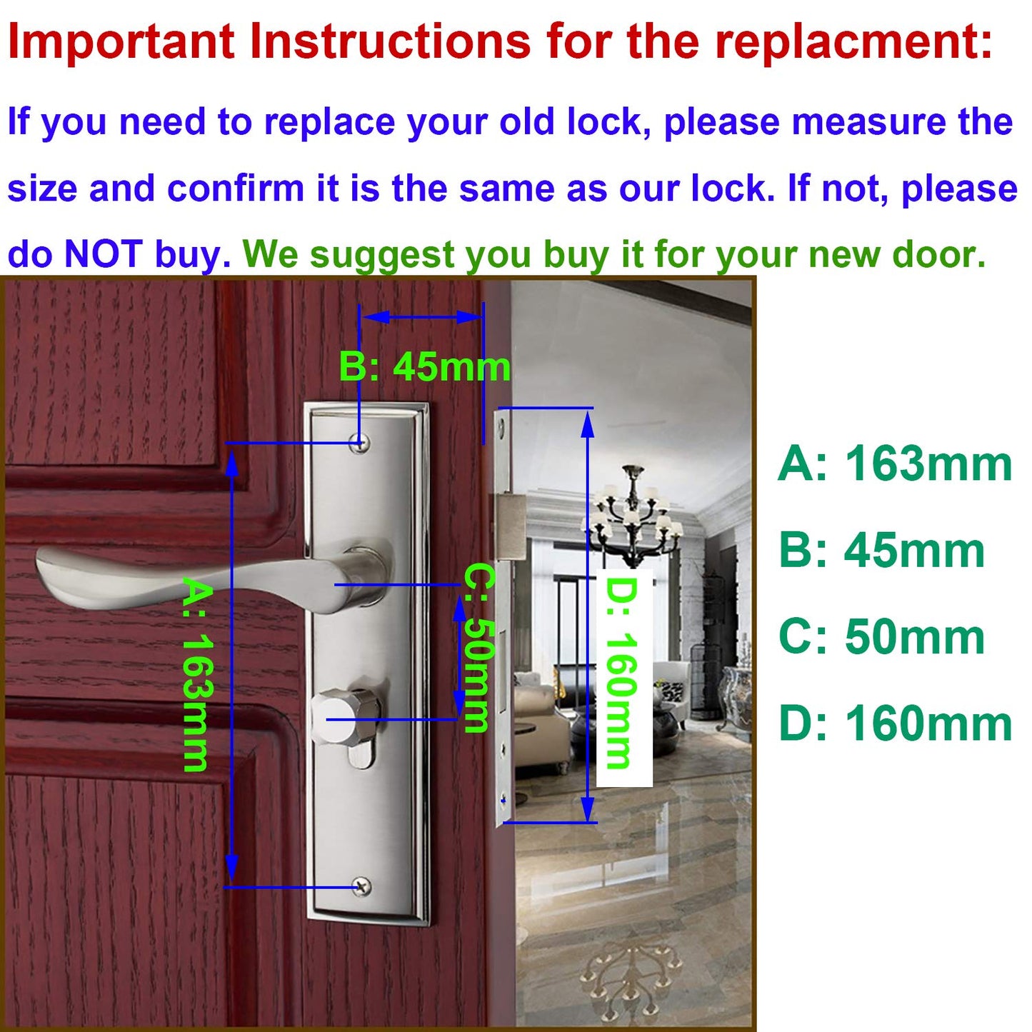 Qrity renovation set for bathroom doors, WC handle set, door handles, profile cylinder with knob, door latch, 3 copper keys, zinc alloy.