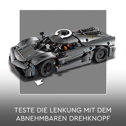 LEGO Technic Koenigsegg Jesko Absolut supercar in gray, building toy for boys and girls, toy car for kids, gift for car fans, decoration for kids' room 42173