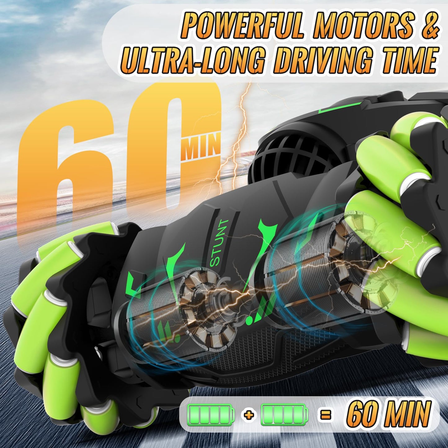 Pristar Remote Control Car 1:14 RC Drift Toy 2.4GHz 360 Rotation Handheld Stunt Drift 4WD Remote Control Car with Hand Control Gift for Boys Kids from 5 6 8 9 10 years old
