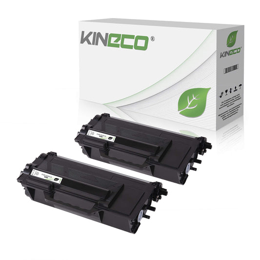Kineco 2X Toner replaces TN3480 double pack for Brother HL-L5100DN HL-L5100DNT.