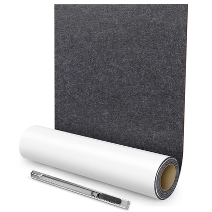 Self-adhesive felt gliders, 60x150 cm felt, furniture glider felt pads, Black-gray multipurpose adhesive glider mat tape, Strong felt adhesive tape for couch, table legs, chair furniture feet