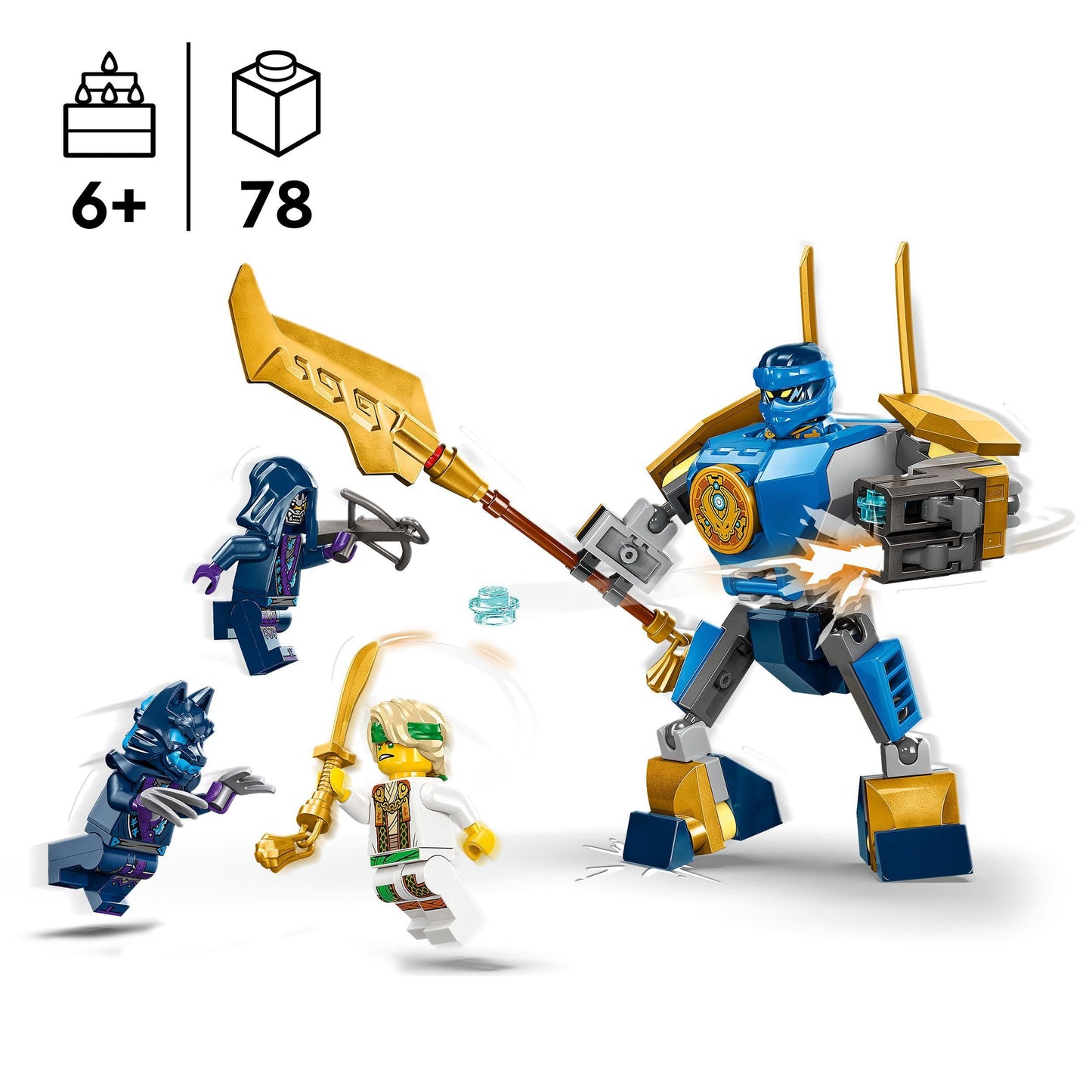 LEGO NINJAGO Cole's Earth Mech & NINJAGO Jay Battle Mech.