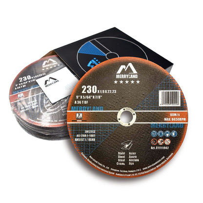 Merryland cutting disc 230 Metal Steel Stainless Steel for angle grinders, 230 X 1.9mm Thin Flex Disc Straight 25 pieces, Expert-Line E11111942