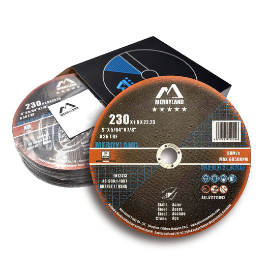 Merryland cutting disc 230 Metal Steel Stainless Steel for angle grinders, 230 X 1.9mm Thin Flex Disc Straight 25 pieces, Expert-Line E11111942