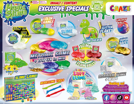 MAGIC SLIME CRAZE ADVENT CALENDAR for kids - Christmas calendar with slime for girls & boys, toy calendar children slime