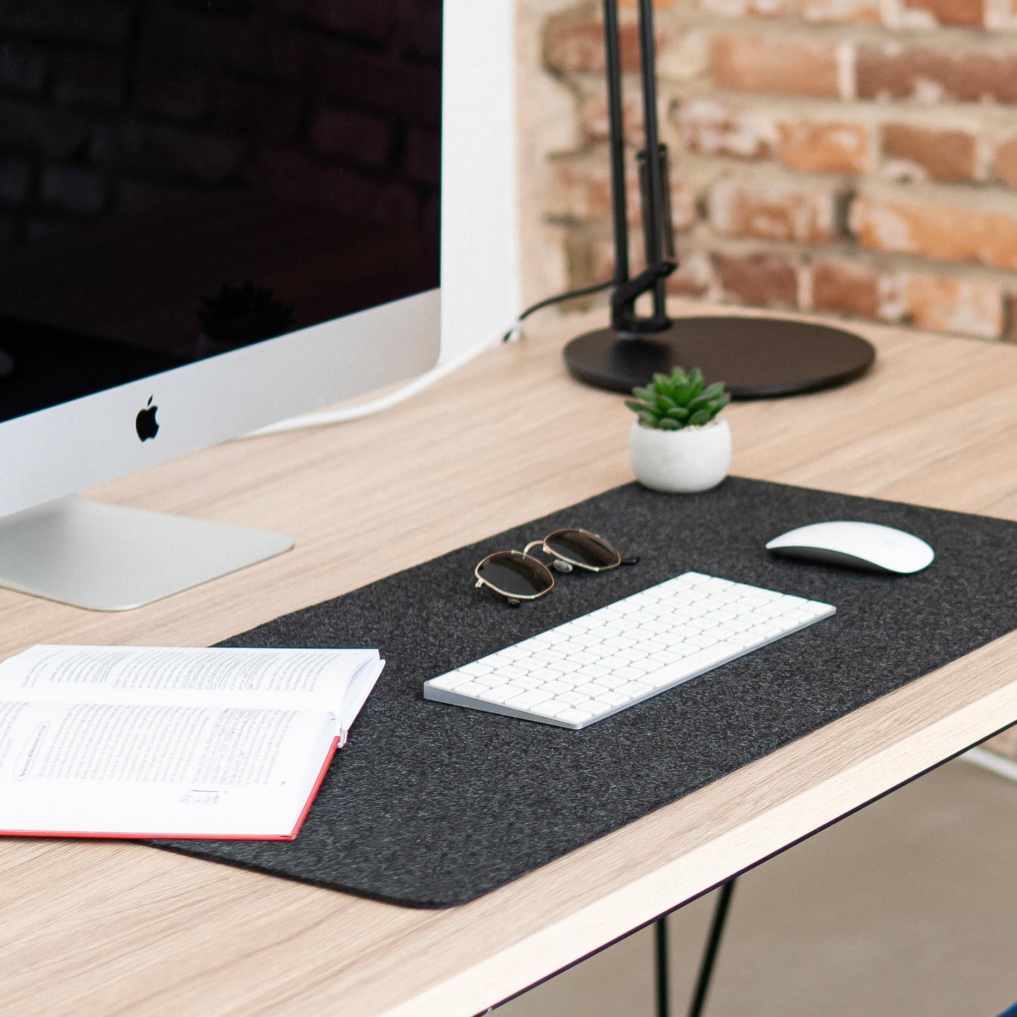 Desk pad felt 80x40cm - Made in Germany - washable desk pad made from upcycled rPET felt - Large mouse pad - Desk pad felt easy and green®