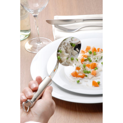 WMF Profi Plus Potato Masher 28.5 cm, Cromargan stainless steel partially matte finish, dishwasher safe & Profi Plus Serving Spoon 32 cm, Cromargan stainless steel partially matte finish, dishwasher safe