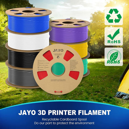 JAYO PLA+ Filament 1.75mm, PLA Plus 3D Printer Filament 1.1kg Spools, Dimensional Accuracy +/- 0.02, Transparent Blue PLA+
