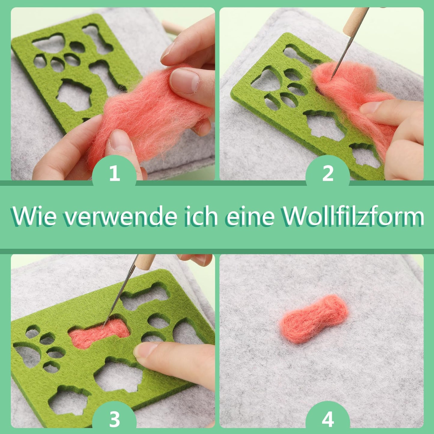 40 colors felt wool basic set Basic felting tools and accessories for beginners, needle felting set needle felting tools for wet felting, dry felting, and DIY felt animal crafts