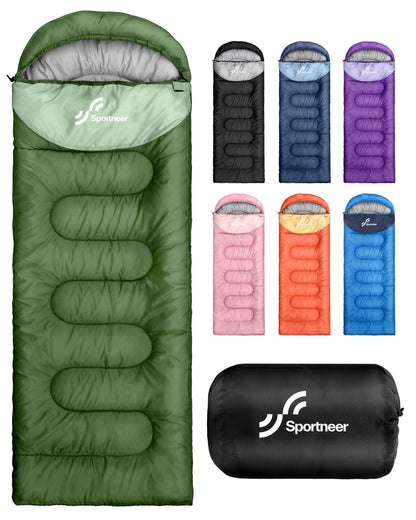Outdoor Sleeping Bag - Sportneer Adult and Kids Sleeping Bag - Winter Sleeping Bag, Camping Sleeping Bag Lightweight Portable for Camping Hiking Backpacking