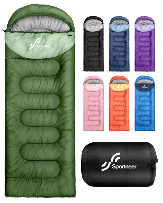 Outdoor Sleeping Bag - Sportneer Adult and Kids Sleeping Bag - Winter Sleeping Bag, Camping Sleeping Bag Lightweight Portable for Camping Hiking Backpacking