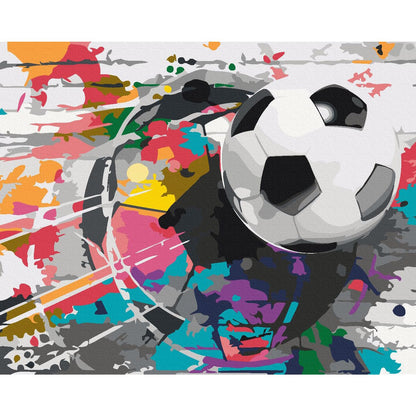 murando - Paint by Numbers Soccer 50x40 cm painting set with wooden frame on canvas for adults children painting hand painted kit DIY gift decoration n-A-0558-d-a