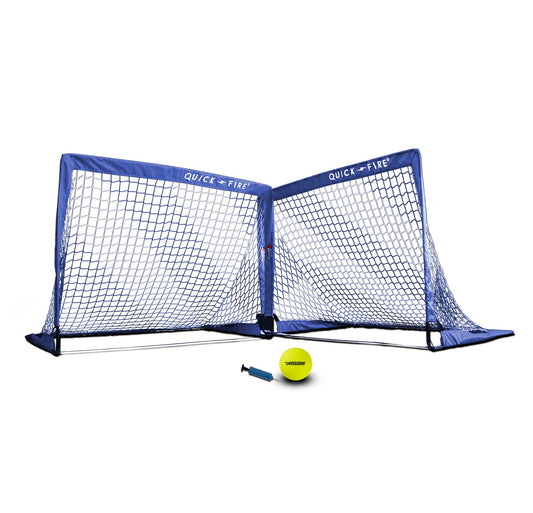 POWERSHOT Soccer Goal Pop up - 2 sizes and 3 colors to choose from - Set of 2 - foldable garden soccer goal for kids (Blue/White, 180 x 120cm)
