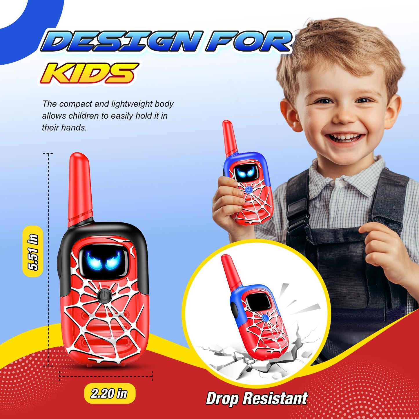 Toyokid toy for ages 3-10, walkie talkie gift for boys and girls ages 3-12. Outdoor toy gift idea for boys, garden play toy for kids.