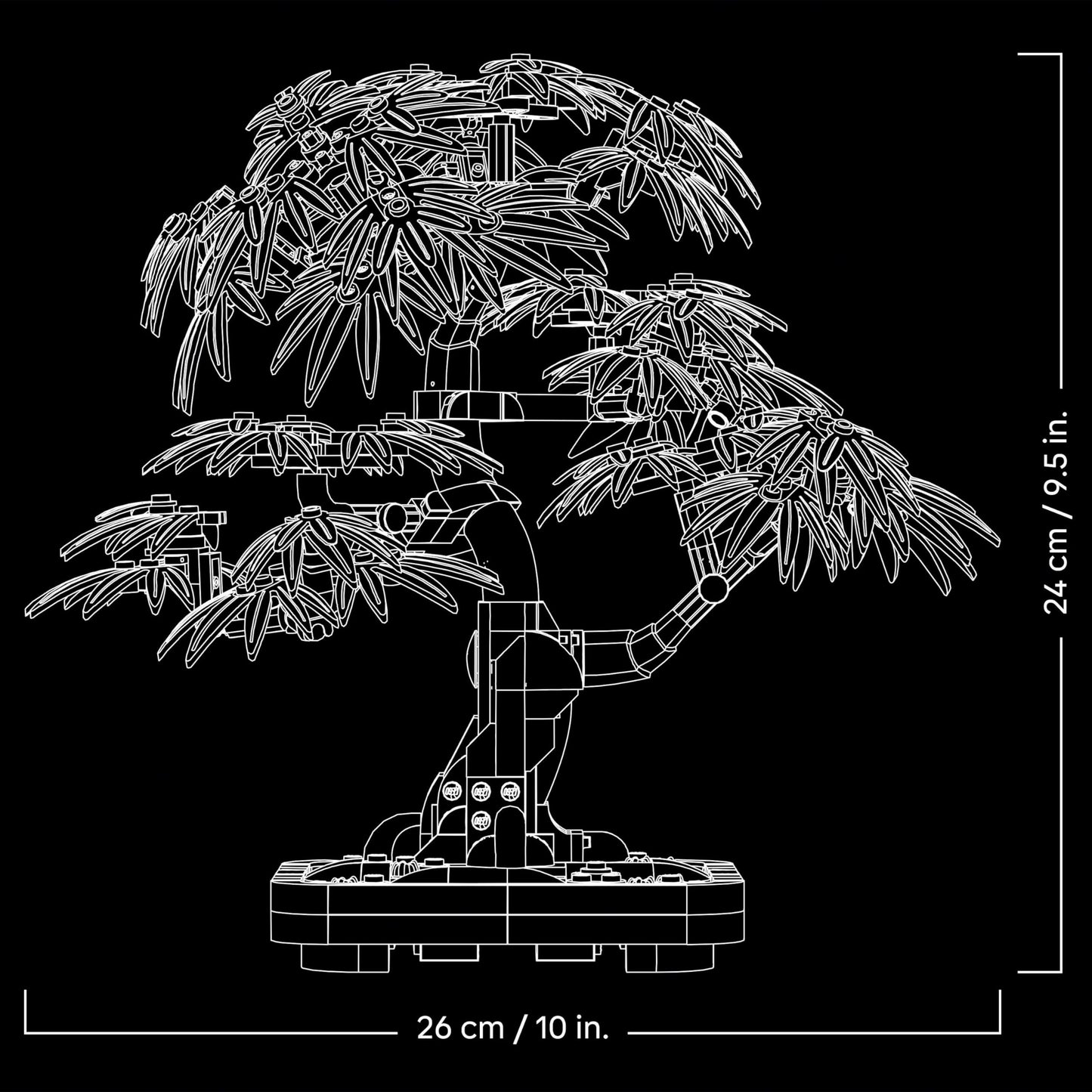 LEGO Botanicals Japanese Red Maple - Bonsai Tree - Artificial plant set with red & orange leaves, plus pot - Home Decor - Gift idea for adults - 10348