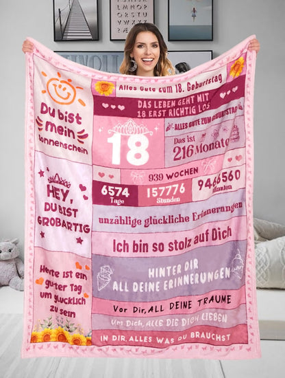 18th birthday girl gifts, 18th birthday girl gift ideas, gifts for 18th birthday girl, gifts for 18 year old daughter sister girlfriend, Fluffy throw blanket 130x150cm