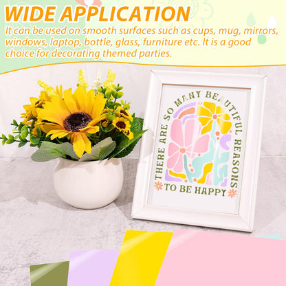 VINYL FROG Vinyl Film Plotter Bundle 40 Sheets Vinyl Cutter Plotter Film 12"x12" Self Adhesive Plotter Film for Party Decoration, Stickers, DIY Mugs