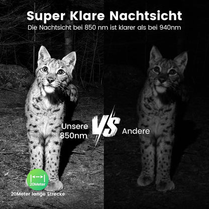 XTU Wildlife Camera with WiFi and cell phone transfer app - 64MP 2.7K Solar Wildlife camera with motion sensor night vision, 30m remote access, 0.2s trigger time 120° detection angle, with 32GB SD card 5600mAh battery