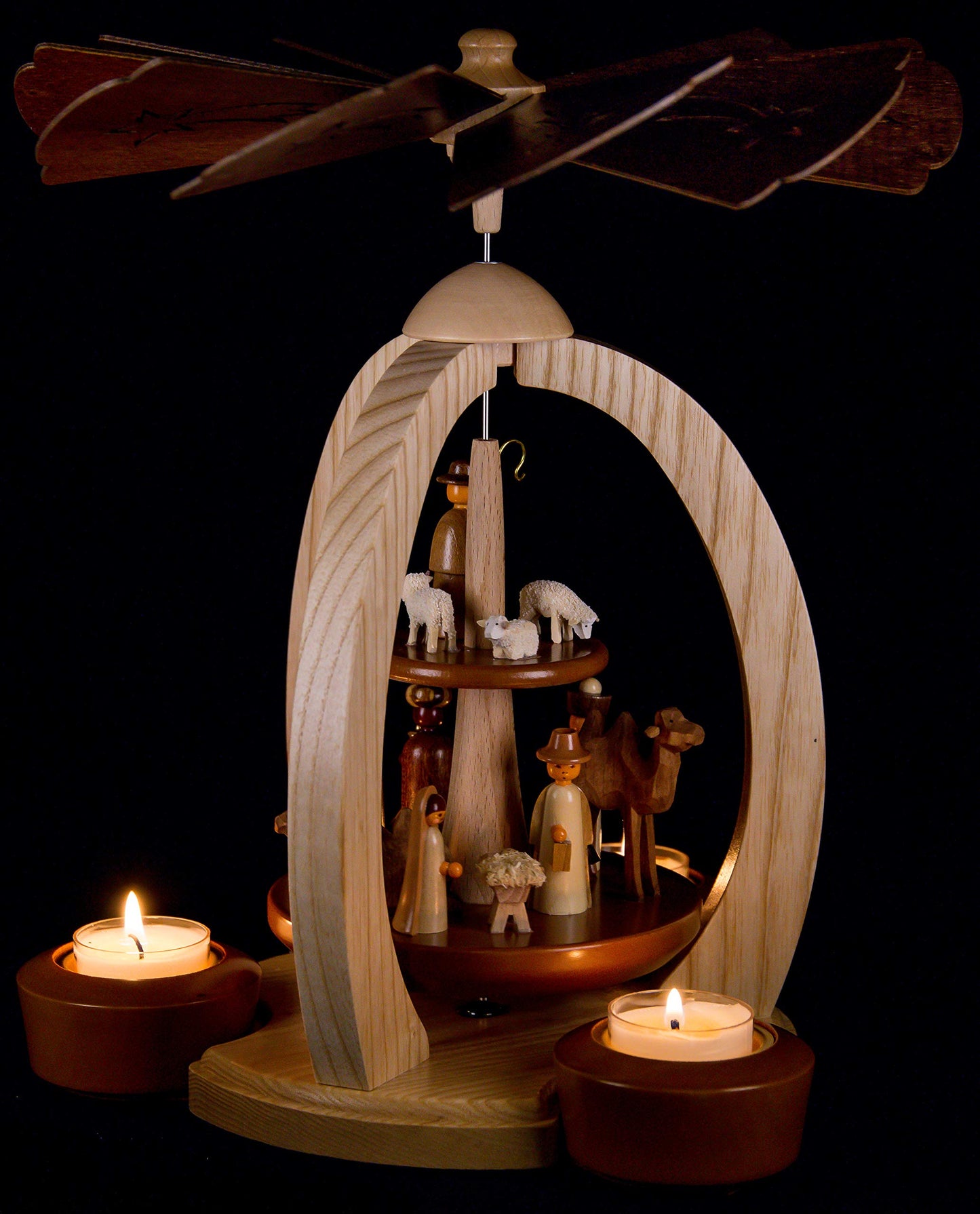 2-story Christmas pyramid Christ's birth Exclusive - 28 cm - 100% Erzgebirge Pyramid