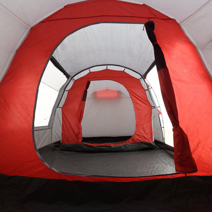 Justcamp Lake 4 Camping tent, 4-person family tent, large, stable, waterproof for festivals, portable, high dome tent with two sleeping cabins and vestibule with standing height, tent for families, tunnel tent.
