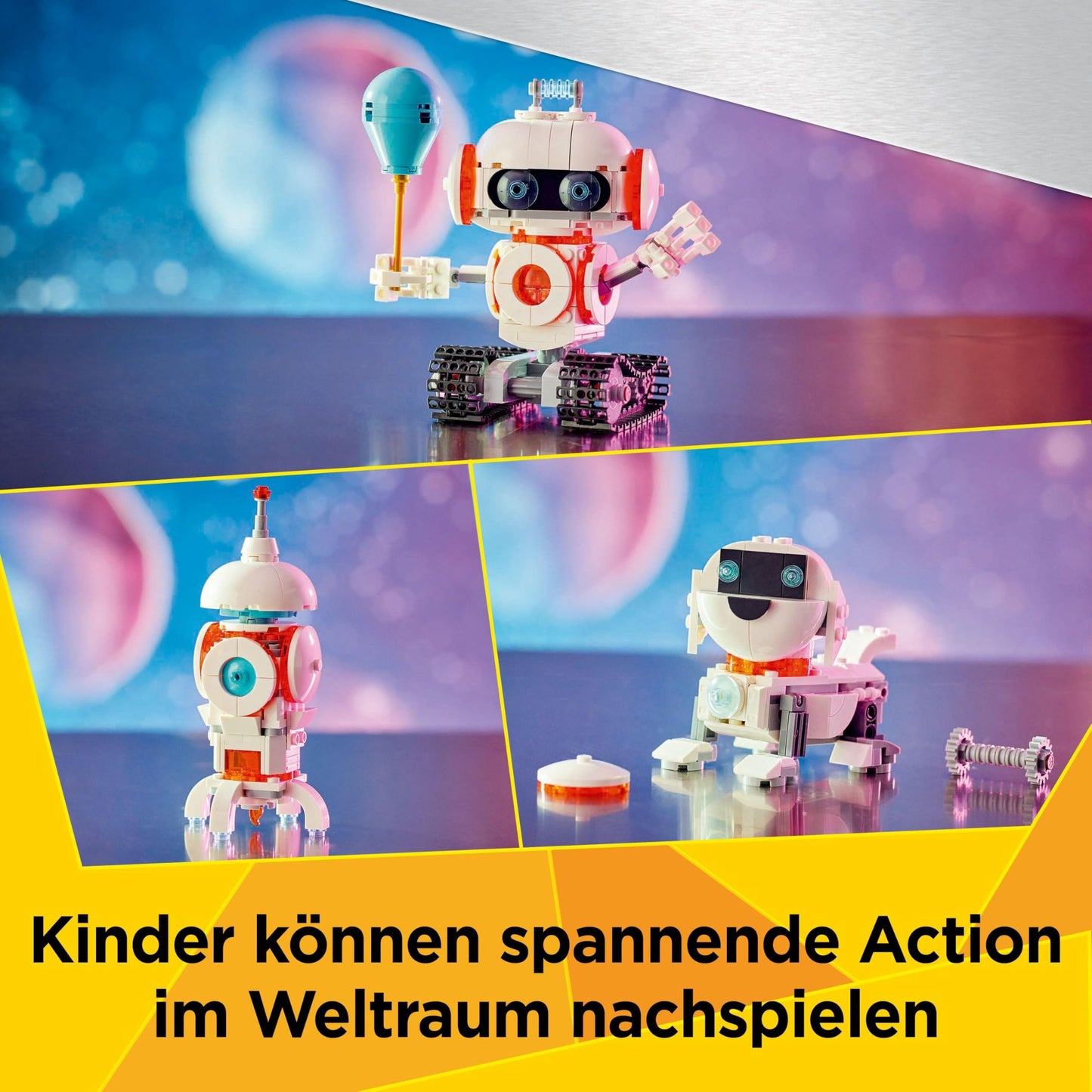 LEGO Creator 3in1 Space Robot - Toy can be rebuilt into Dog Figure or Rocket Model - Building set for kids - Space-themed gift idea for boys and girls aged 8 and up 31164