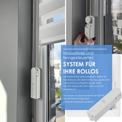 Rollmayer clamp-fix double roller blind without drilling, clamp roller window blind duo roller sun protection blind zebra blind side pull blind for window and door (White - 50 x 150 cm - WxH)