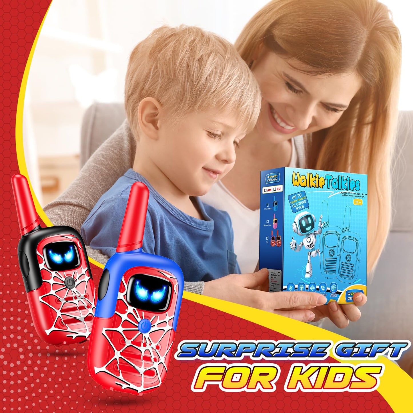 Toyokid toy for ages 3-10, walkie talkie gift for boys and girls ages 3-12. Outdoor toy gift idea for boys, garden play toy for kids.