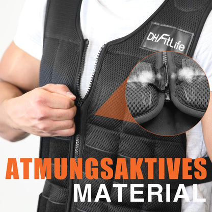 DH FitLife Adjustable Weighted Vest 20KG for muscle building and strength training | Weighted Vest | Running Vest for Women Men | Fitness Training Vest