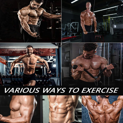 Favuit Cable Pulley Fitness Cable Lat Pull-down Forearm Trainer Set, Gym Arm Strength Training Triceps Rope Weight Fitness Equipment DIY Lat Pull Tower Cable Pulley System for Home Gym Biceps Curl Triceps Arm Training.