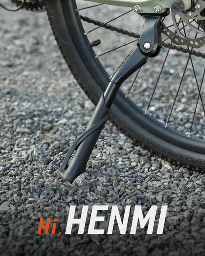 HENMI Bike Stand 18-24 Inch Kids Bike Stand with Holes, 40mm Hole Spacing M6 Screws, Stable Kids Side Stand for Mountain Bike, Road Bike