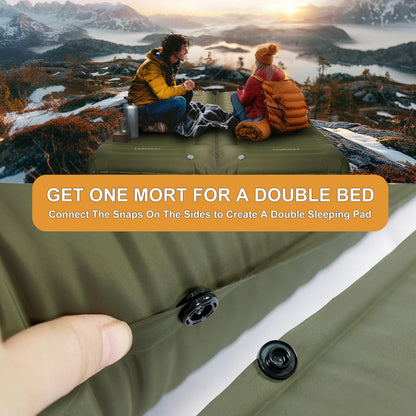 Origin Isomatte Camping Self-inflating, 14cm Ultralight Sleeping Pad Inflatable Compact Size, Self-inflatable Air Mattress Outdoor with Foot Pump for Hiking, Beach, Travel, Tent, Hammock