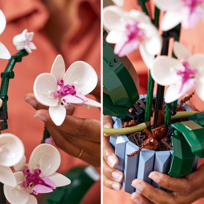 LEGO Botanicals Orchid - Artificial plant set with white and pink flowers - Model building kit for adults - Home and room decor - Botanical collection - Gifts for women and men 10311