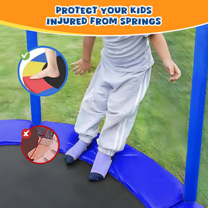 Trampoline Edge Cover Ø 305 cm, Spring Cover, Edge Protection, UV Resistant, Tear-Resistant, UV-Resistant Edge Cover Ø 305 for Trampoline Trampoline Accessories Blue Color, 30cm Wide Universal Frame Padding