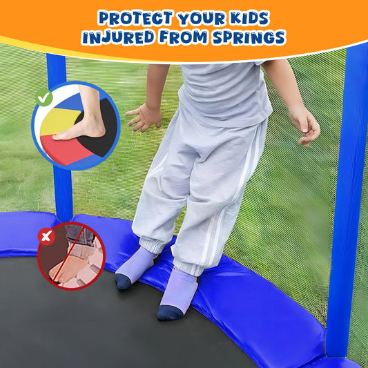 Trampoline Edge Cover Ø 305 cm, Spring Cover, Edge Protection, UV Resistant, Tear-Resistant, UV-Resistant Edge Cover Ø 305 for Trampoline Trampoline Accessories Blue Color, 30cm Wide Universal Frame Padding