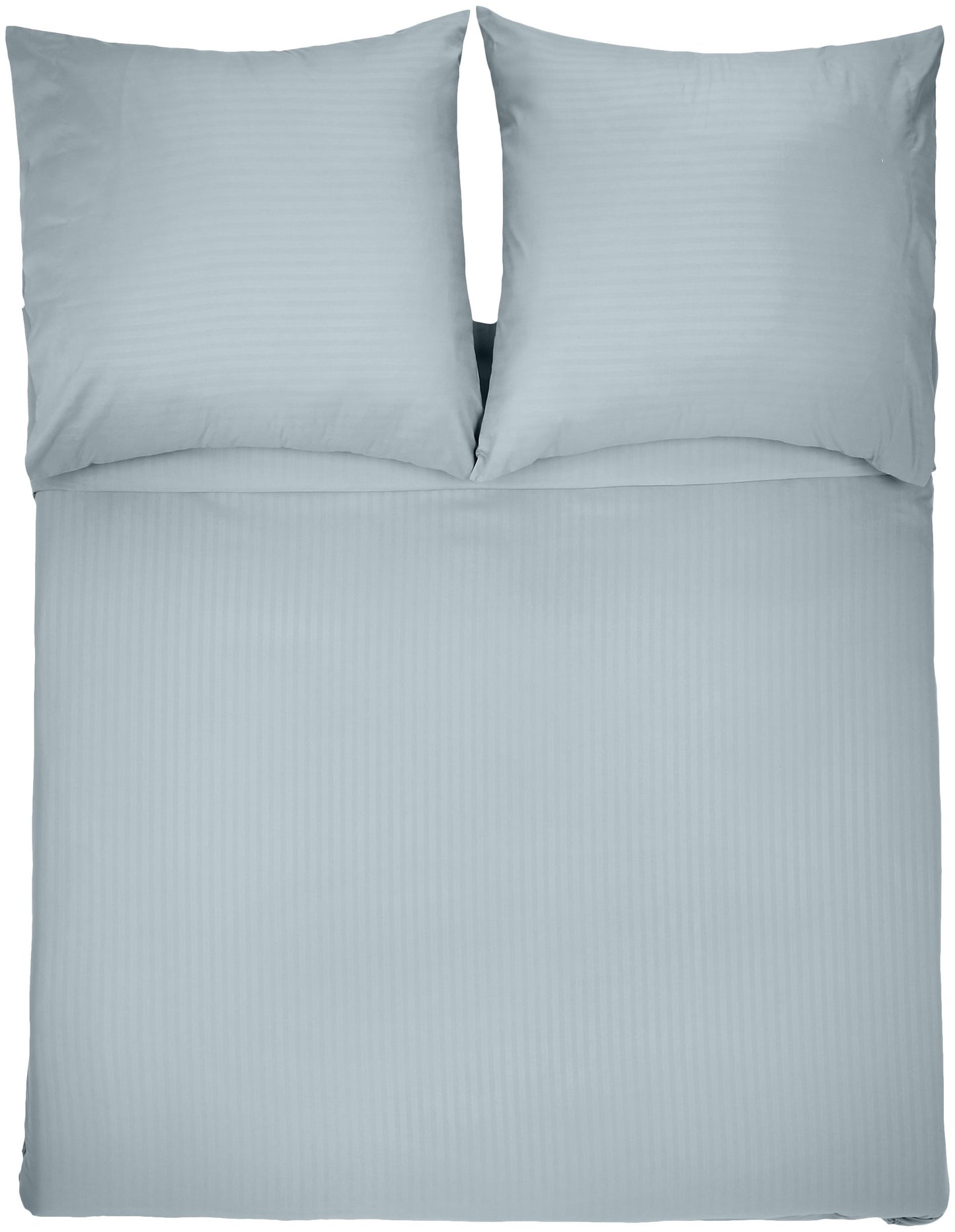 Amazon Basics 3-piece Deluxe Microfiber Bedding Set, Duvet Cover 240 x 260 cm & 2 Pillowcases 65 x 65 cm, Dark Grey, Striped