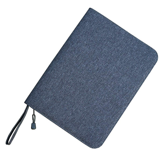 Pencil case for 48 fountain pens, waterproof, linen, with YKK zipper, Grey