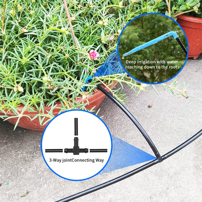 Solar automatic irrigation system set, Automatic garden irrigation system with 15 m hose for outdoor garden and balcony potted plants, vegetables.