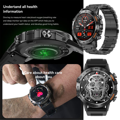 Men's smartwatch with phone function 1.39" full touchscreen watch fitness tracker 123 sports modes activity tracker 5ATM waterproof wristwatch with sleep monitor pedometer for Android iOS (Black)